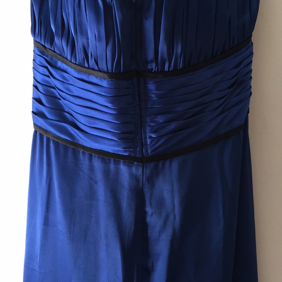 Sapphire Blue and Black Silk Formal Size 16 - Picture 3 of 4